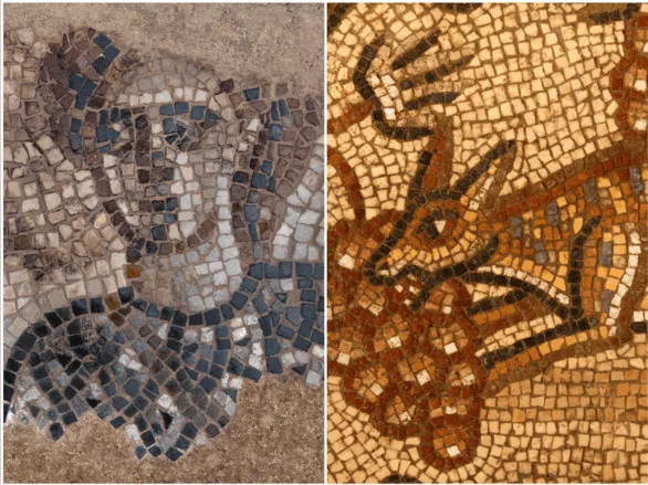 Echipă de arheologi descoperă primul mozaic unde sunt reprezentate Debora și Iael